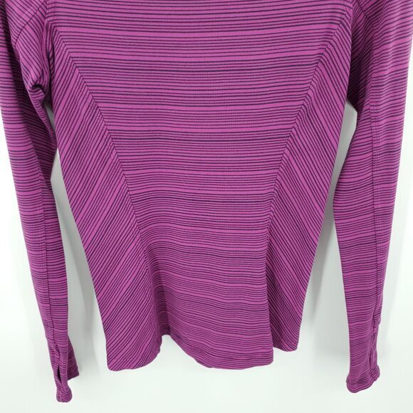 Lululemon Kanto Catch Me Long Sleeve 4 Stripe Regal Plum Naval Blue - Picture 9 of 15
